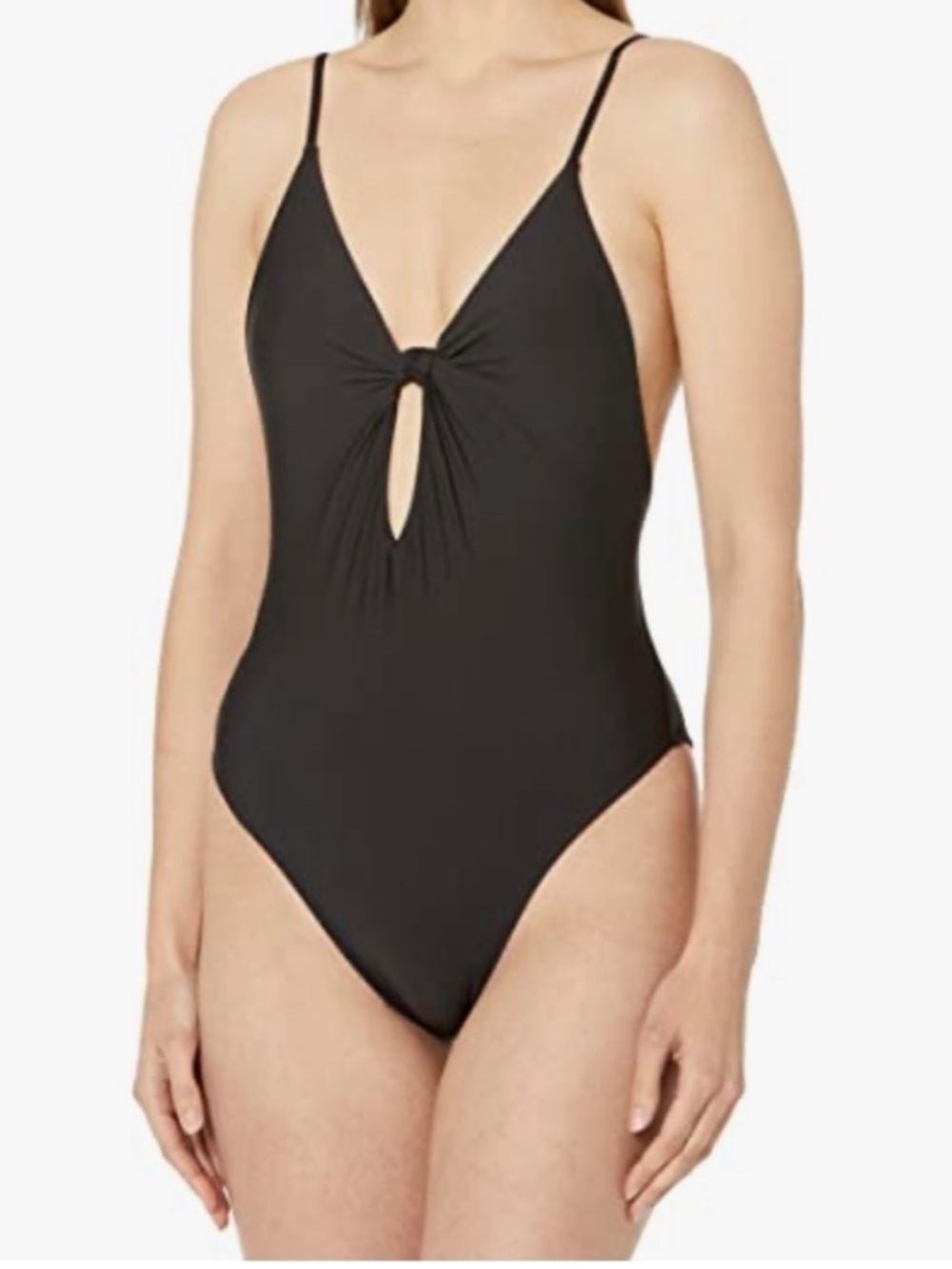 NWT Volcom Black Knot Front One-Piece Swimsuit